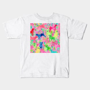 Colorful labradors watercolor Kids T-Shirt